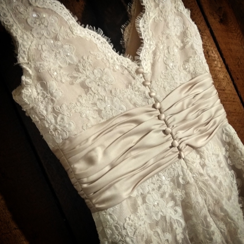 Champagne Lace Bridal Gown